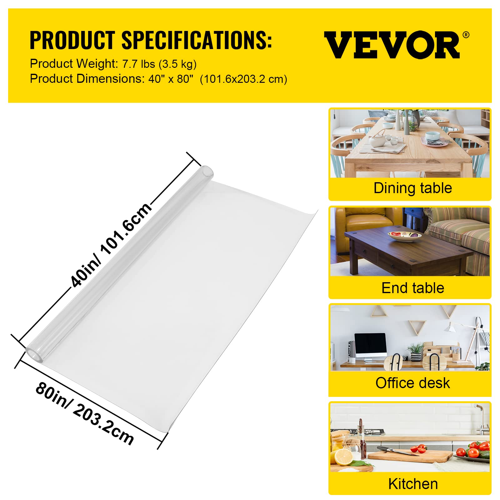 VEVOR rolled mat being flattened with hairdryer removes bubbles