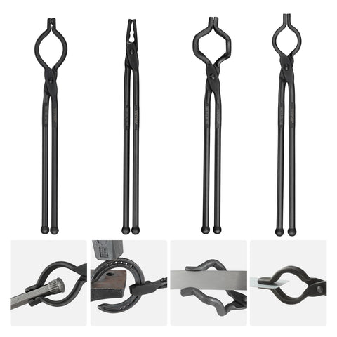 VEVOR tongs side-by-side with ruler showing 18-inch length for reach