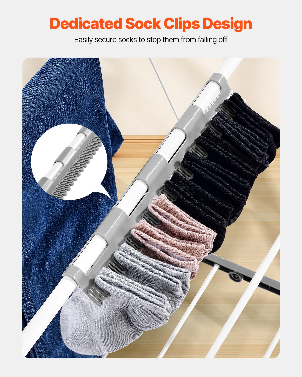 VEVOR side profile folded flat for compact storage and space-saving benefit