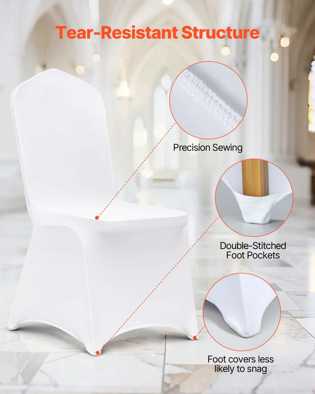 VEVOR chair next to ruler for size comparison and proper fit guidance