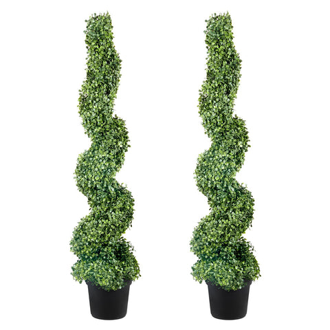 VEVOR front view of spiral topiary pair showing ready-to-display elegance