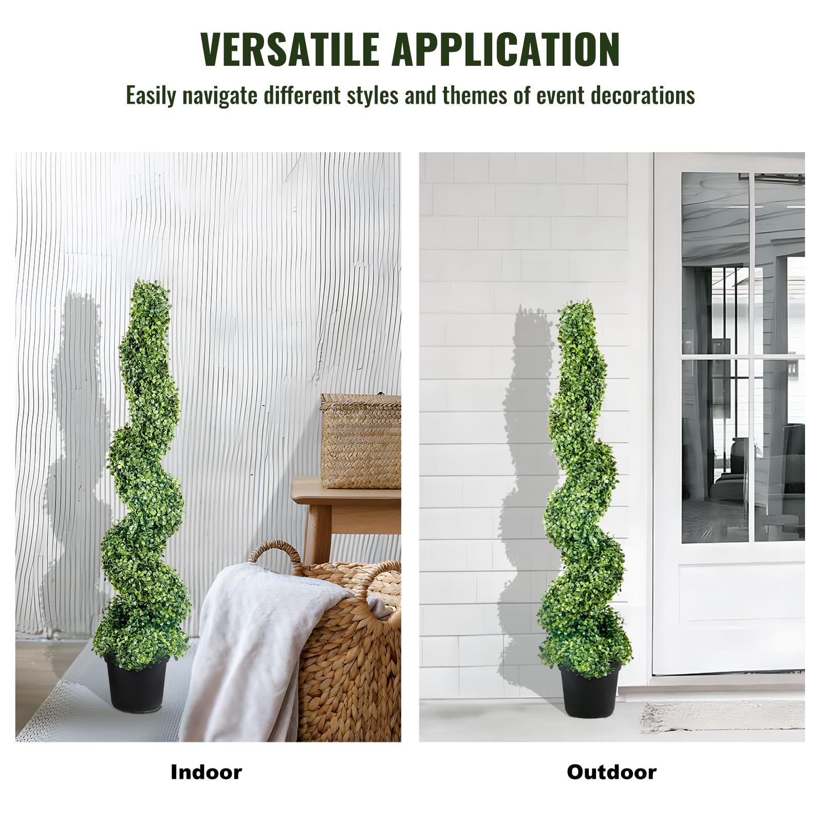 VEVOR topiary on patio illustrating outdoor durability and color retention
