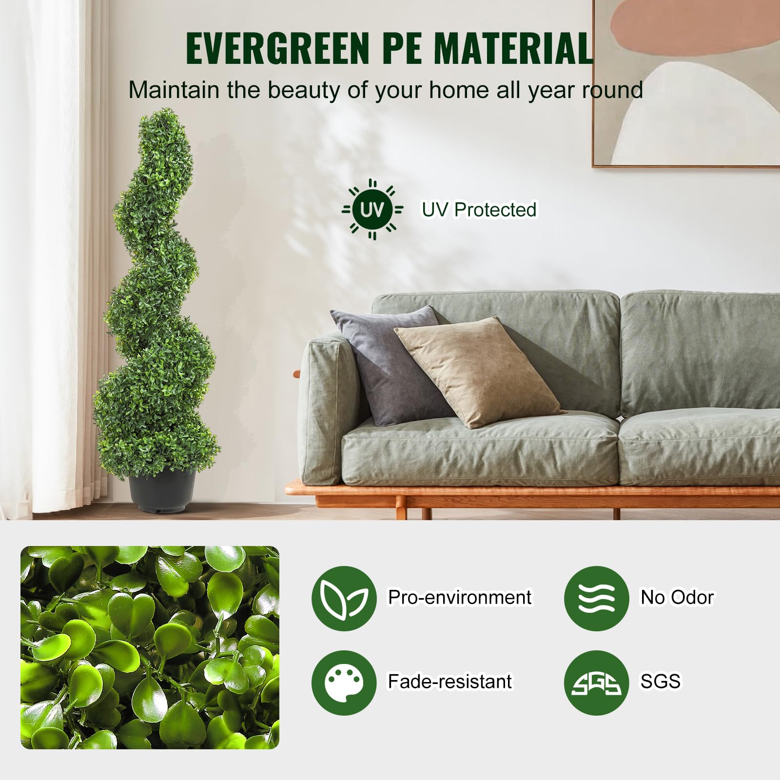 VEVOR pot base detail demonstrating stable mount and easy placement advantage
