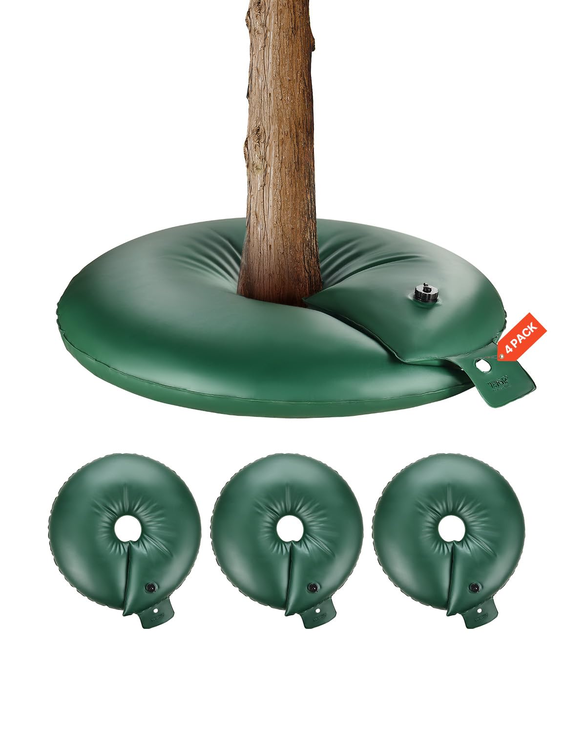 VEVOR front view of 4-pack watering bags showing capacity benefit