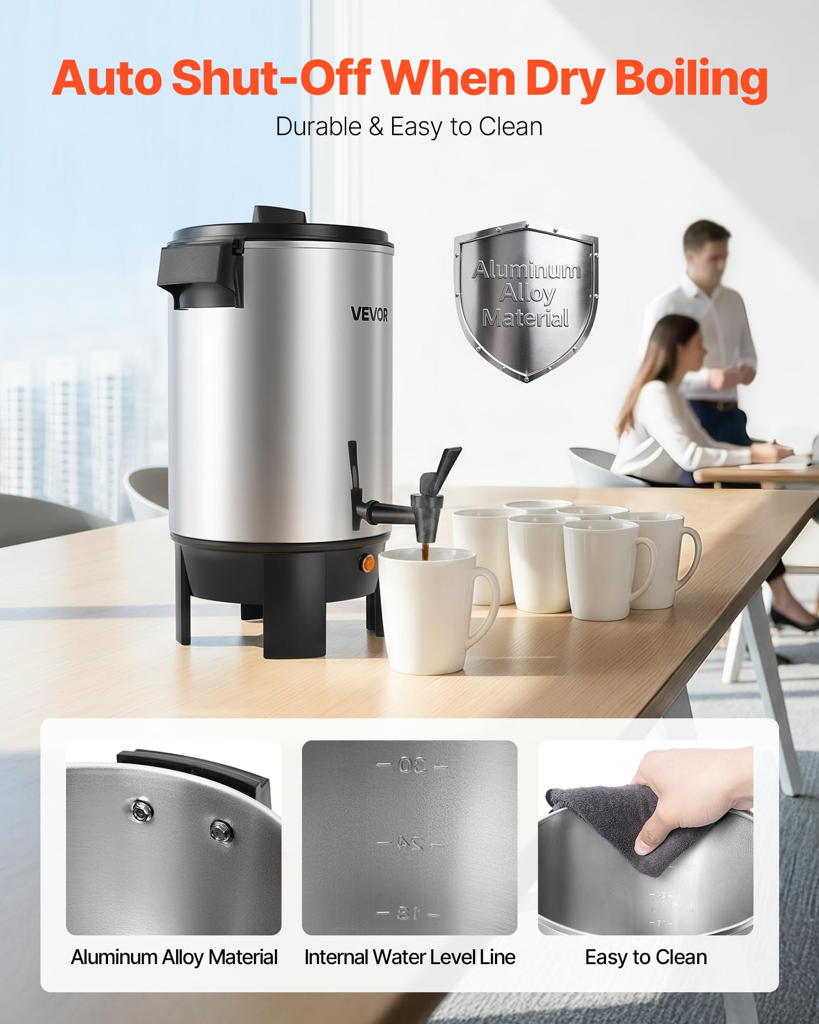 VEVOR pouring in use demonstrating fast fill and spill-free serving