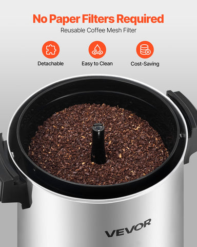 VEVOR spout detail illustrating dual no-drip design for clean pours
