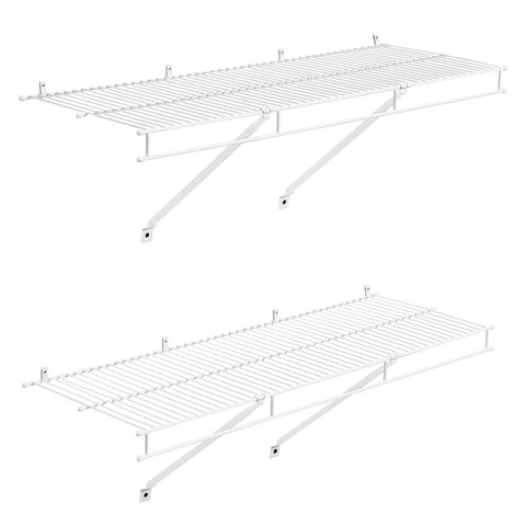 VEVOR wire shelf in bedroom creating tidy, functional living space