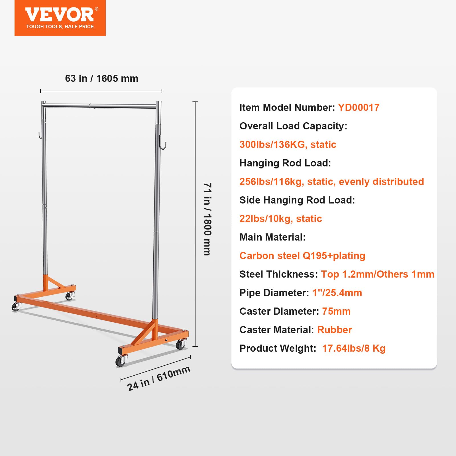 VEVOR Z Rack used in retail display for organized merchandising and quick access