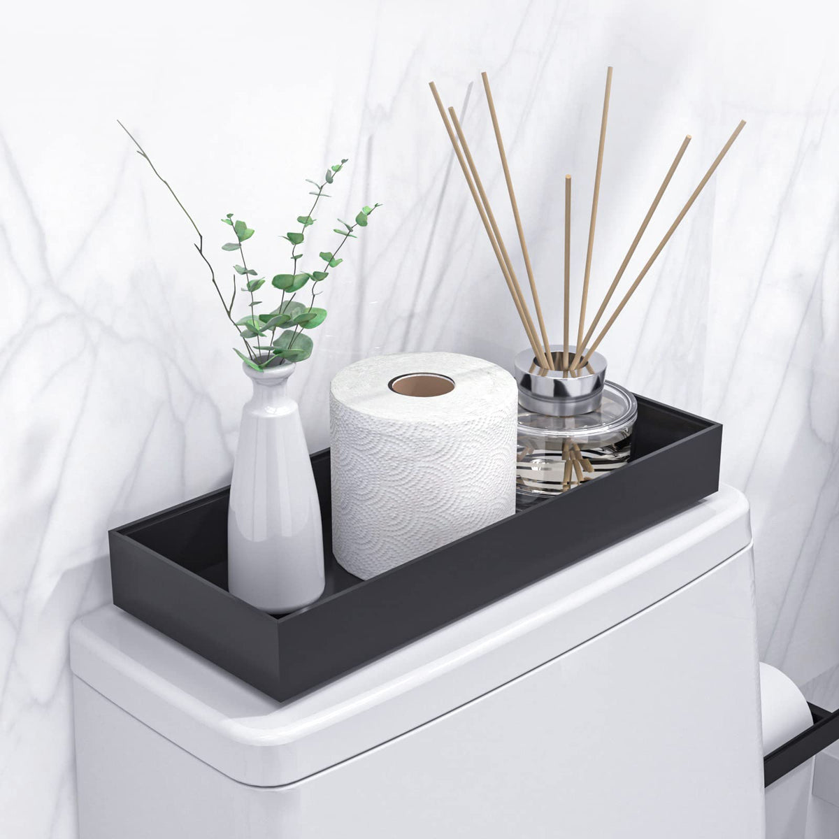 VeyFey front view tray on tank showing clean modern storage benefit