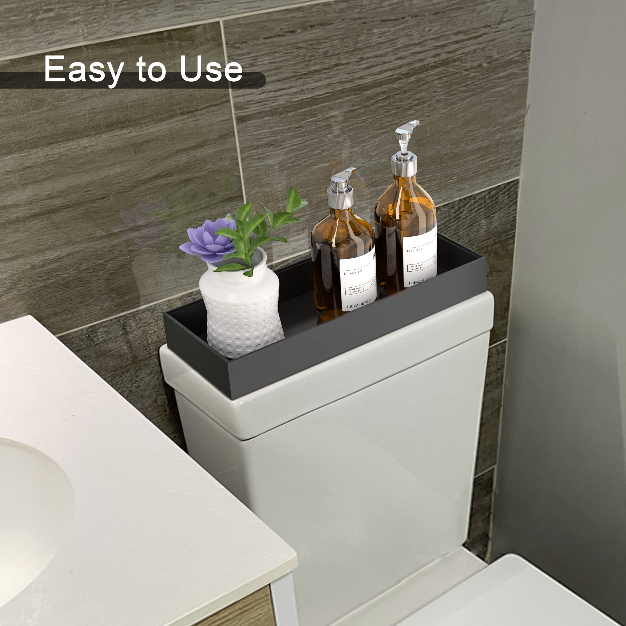 VeyFey tray styled with towels and plant to elevate bathroom decor