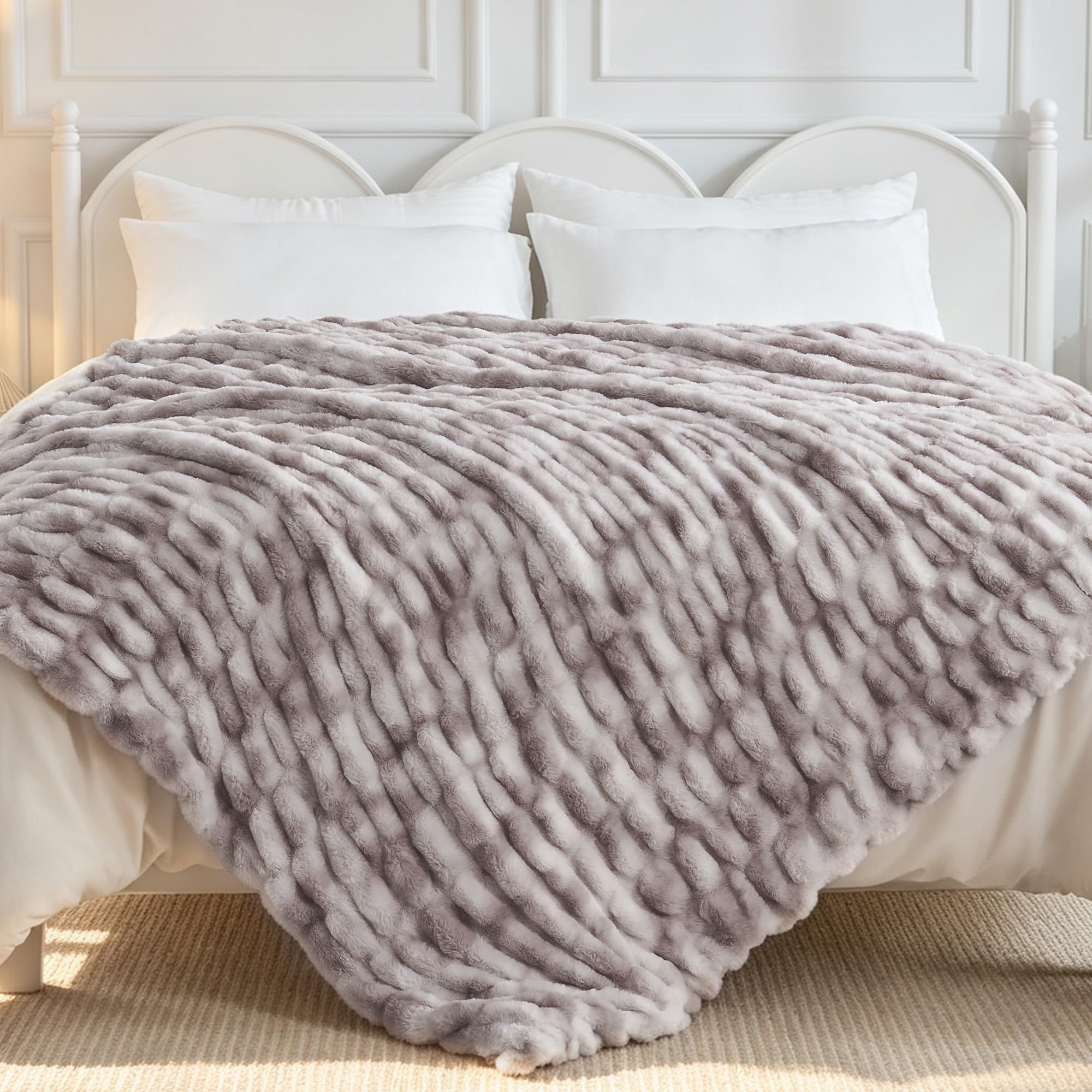 VFROO layered on bed enhancing room decor and comfort
