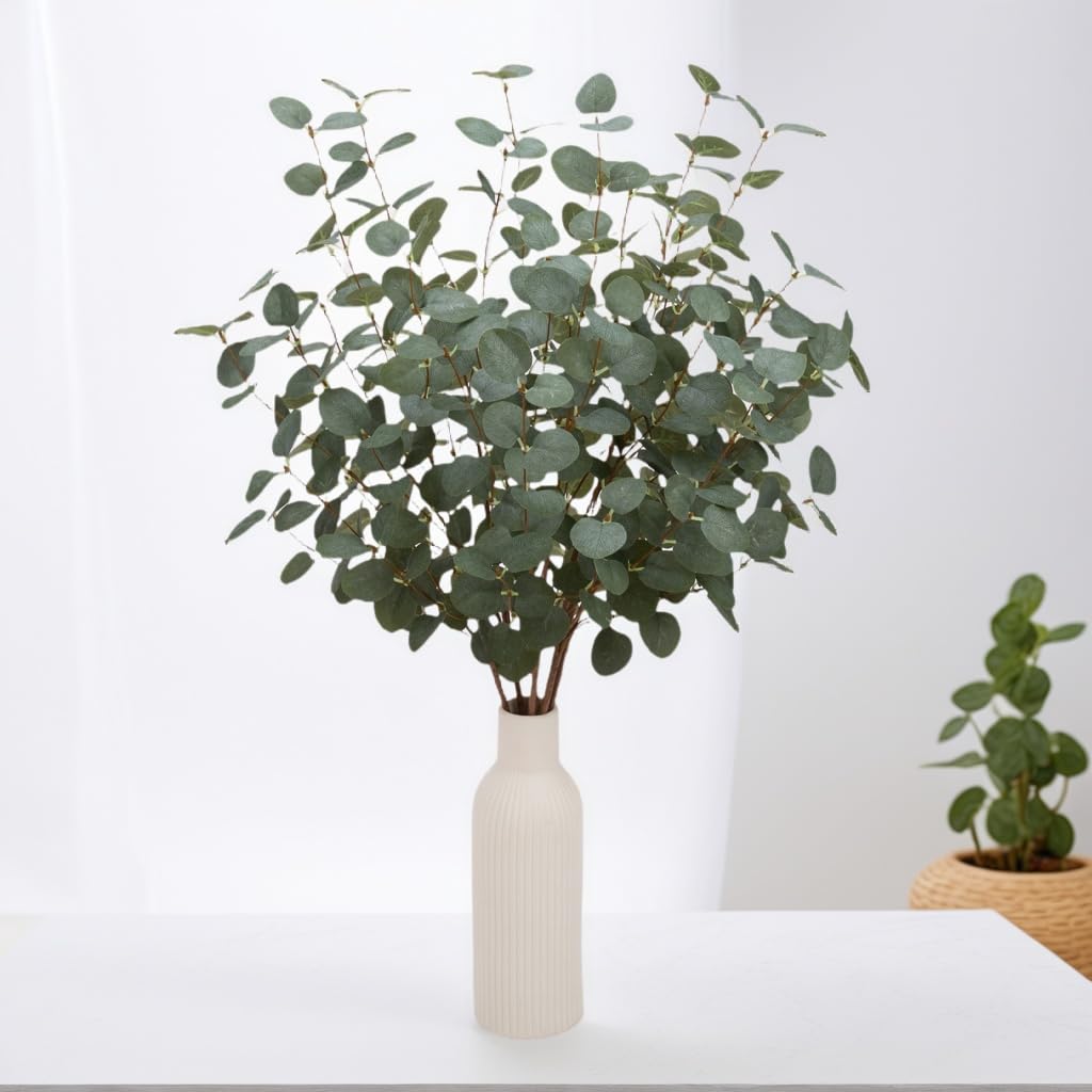 VGIA eucalyptus styled in a vase demonstrating volume and long-lasting green decor, instant upgrade