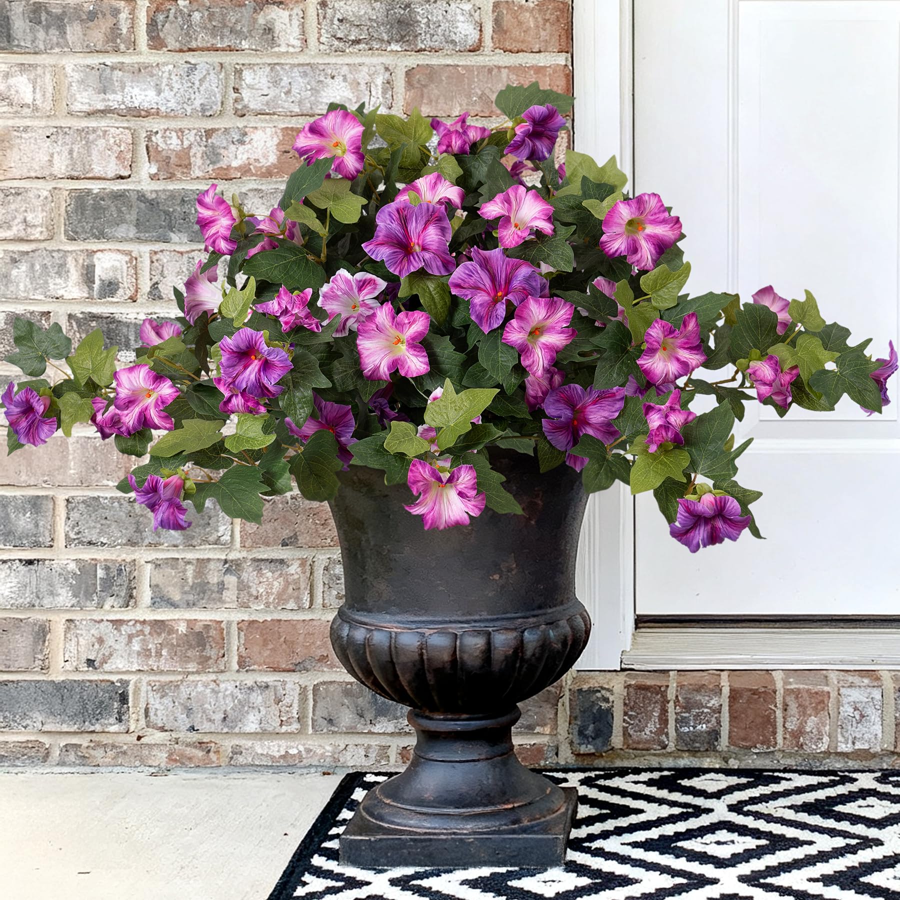 VGNQA front view of two petunia bundles showing lifelike color and fullness