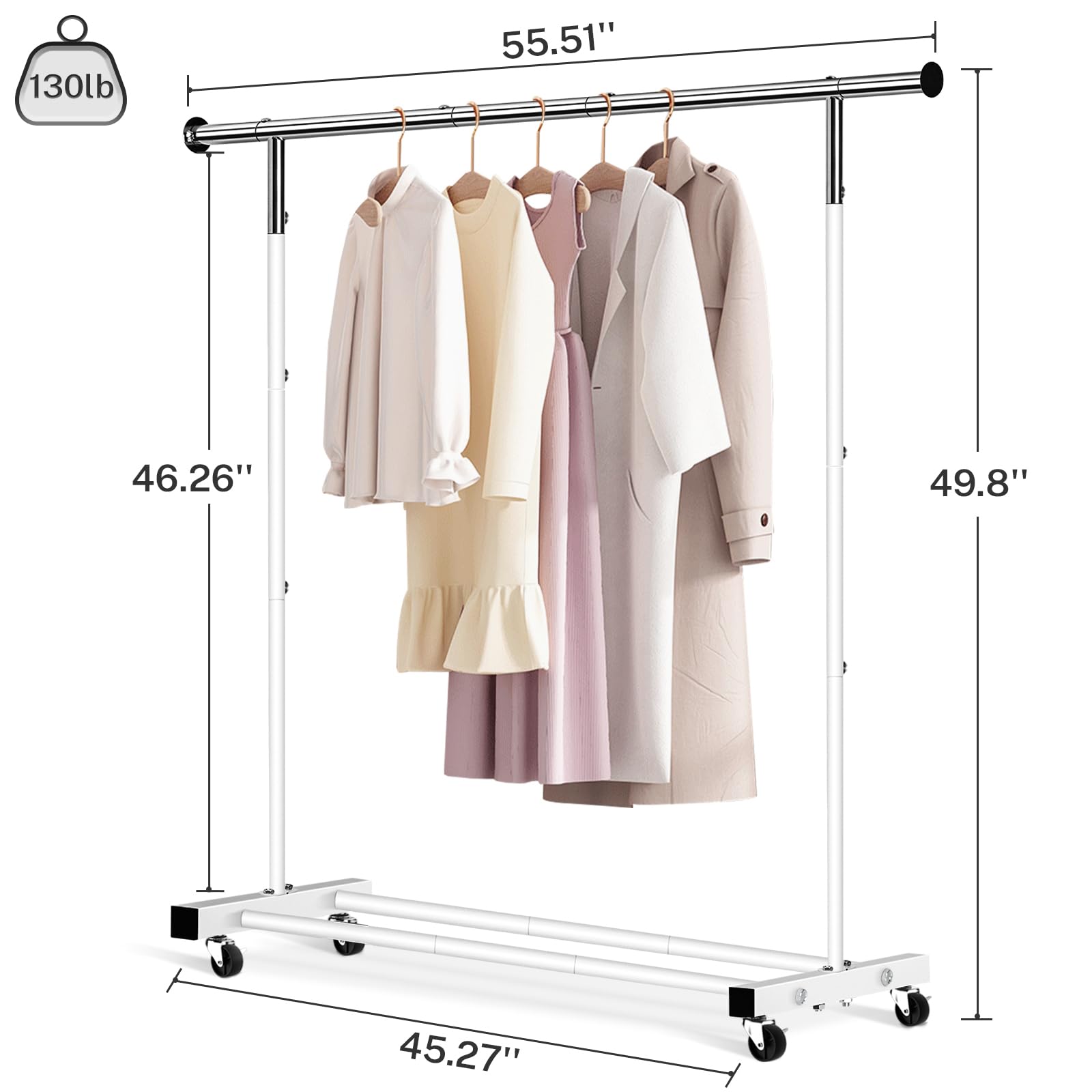 VICERII side extension rods holding hats and scarves to increase hanging space