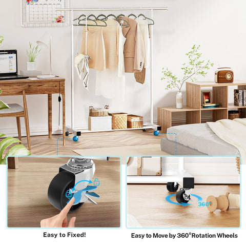 VICERII 360-degree caster closeup for smooth mobility and secure locking