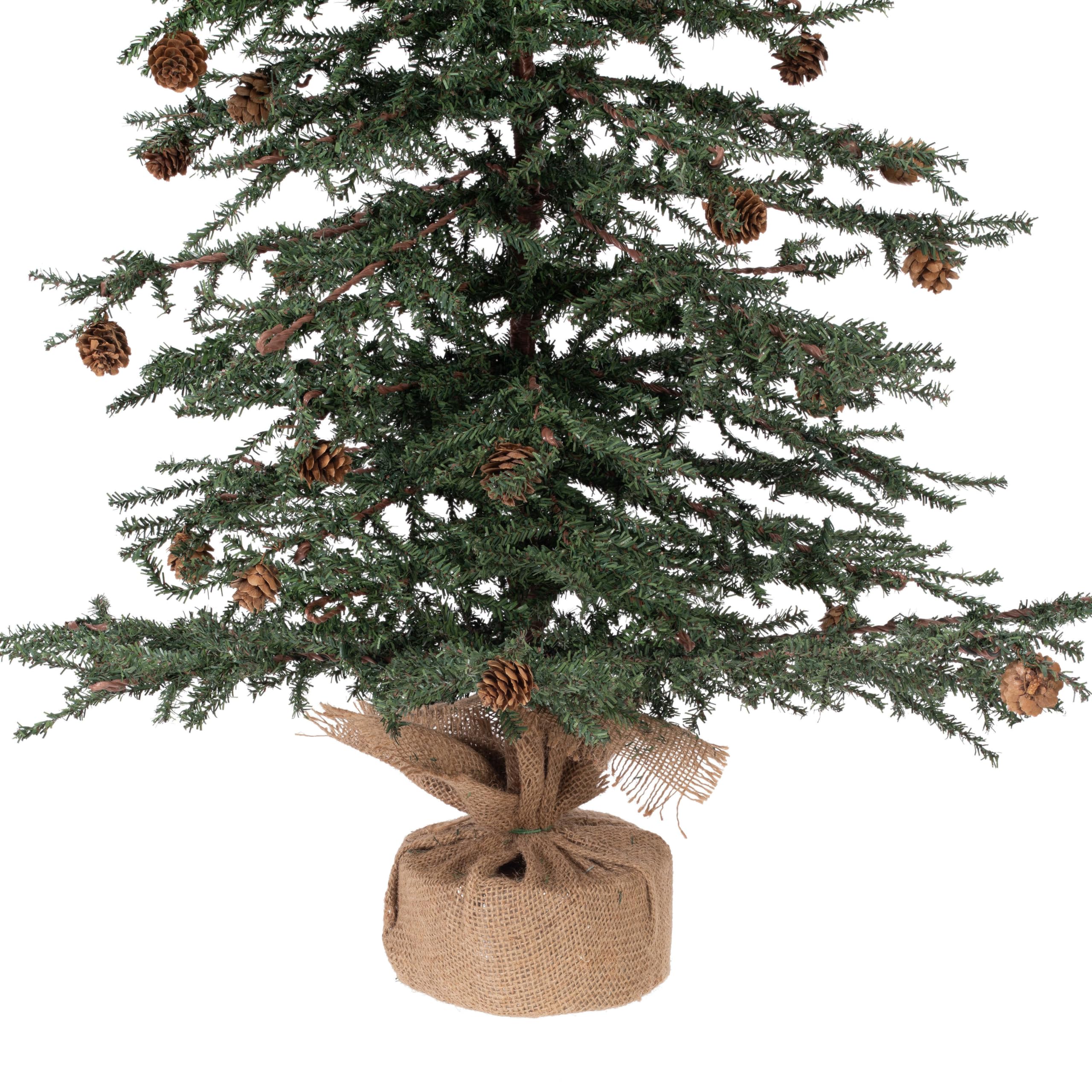Vickerman burlap base close-up showing fixed stand and stable display benefit