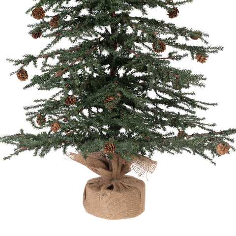 Vickerman burlap base close-up showing fixed stand and stable display benefit