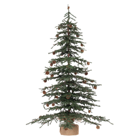 Vickerman front view of 42-inch caramel pine tree showing full silhouette and warmth