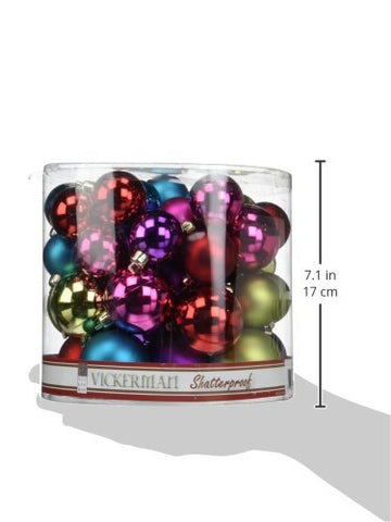 Vickerman close-up of shiny and matte finish ornament with secure hanging cap