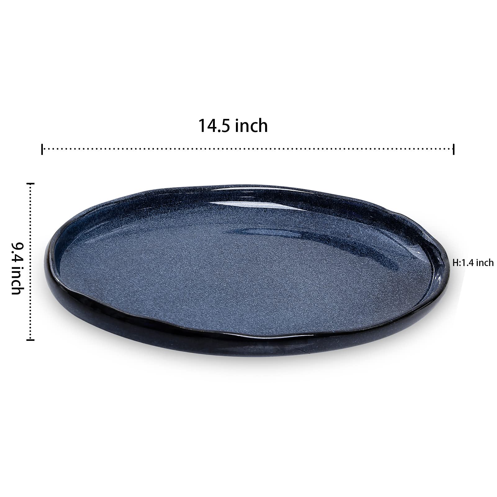 vicrays platter stacked with plates to show space-saving storage benefit