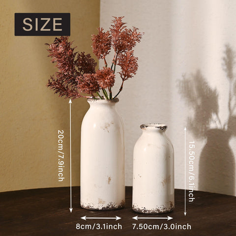 VICTOR & TERESA vases styled with pampas grass showing natural centerpiece use