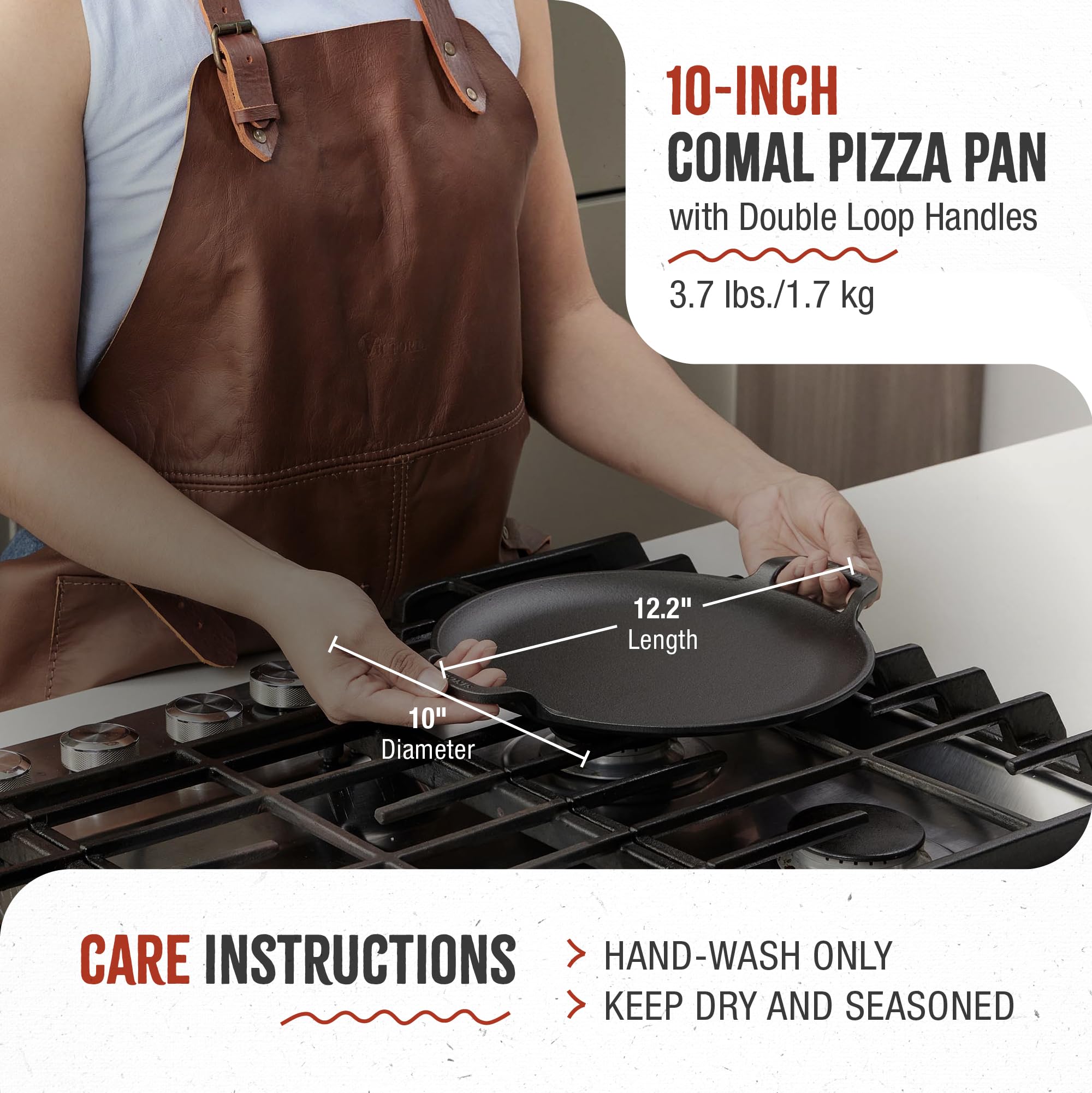 Victoria comal on grill in outdoor setting showing versatility for campfire cooking