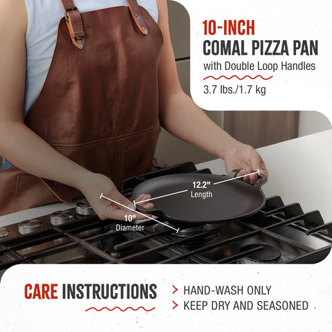 Victoria comal on grill in outdoor setting showing versatility for campfire cooking