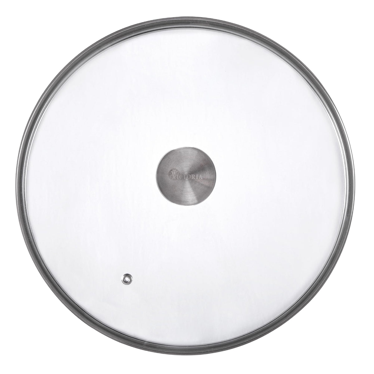 Victoria front view of tempered glass lid showing clear visibility benefit