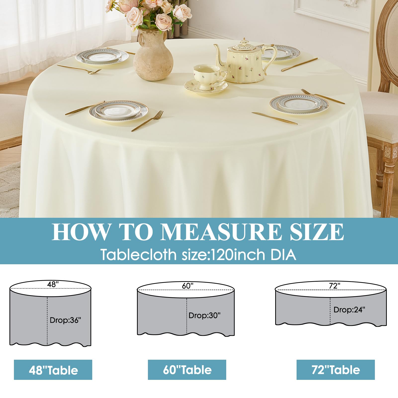VidaFete outdoor picnic setup displays stable, wrinkle-resistant table covering