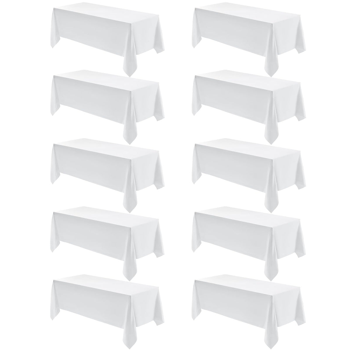 VidaFete front packaging showing 10-pack white tablecloths and value