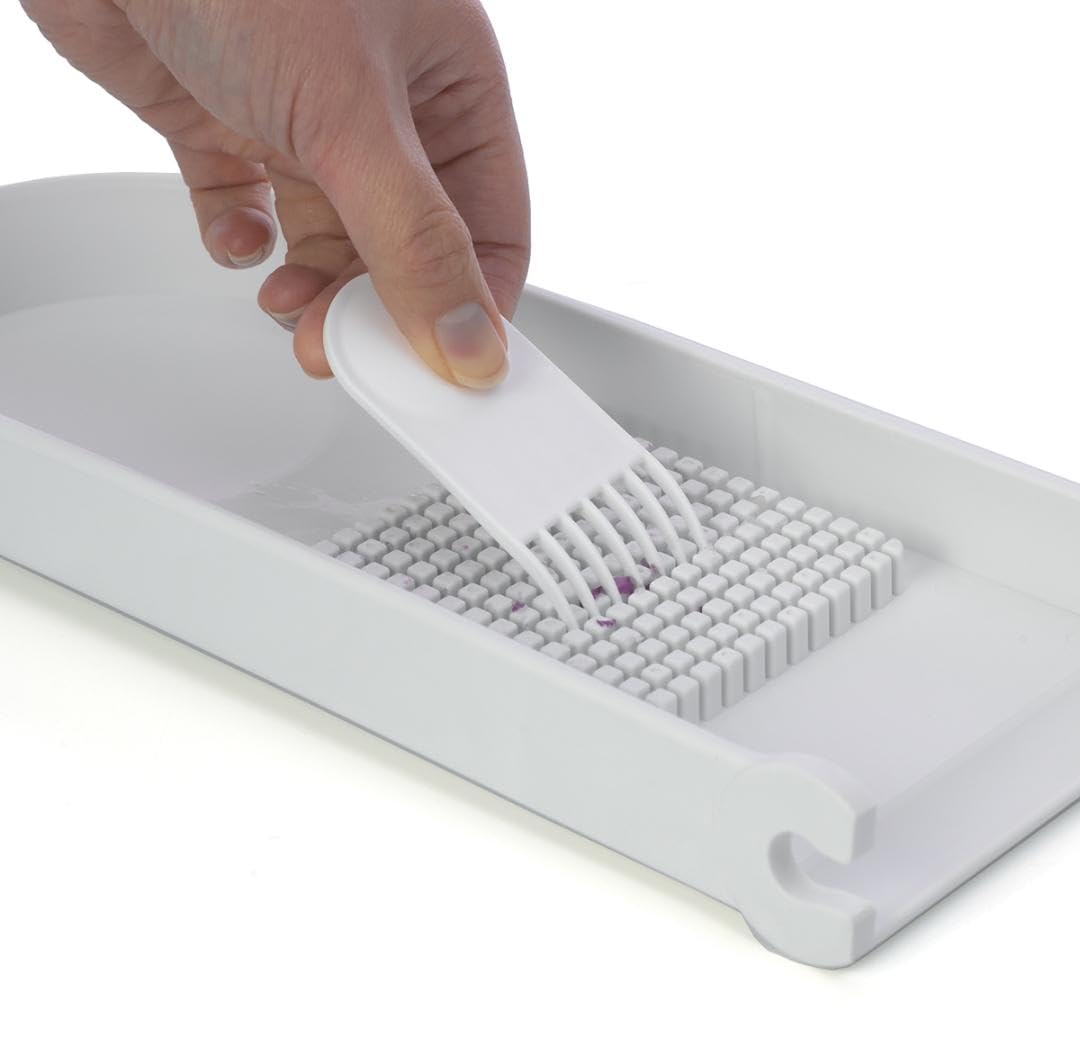 VIDALIA CHOP WIZARD on kitchen counter in lifestyle scene showing compact storage benefit