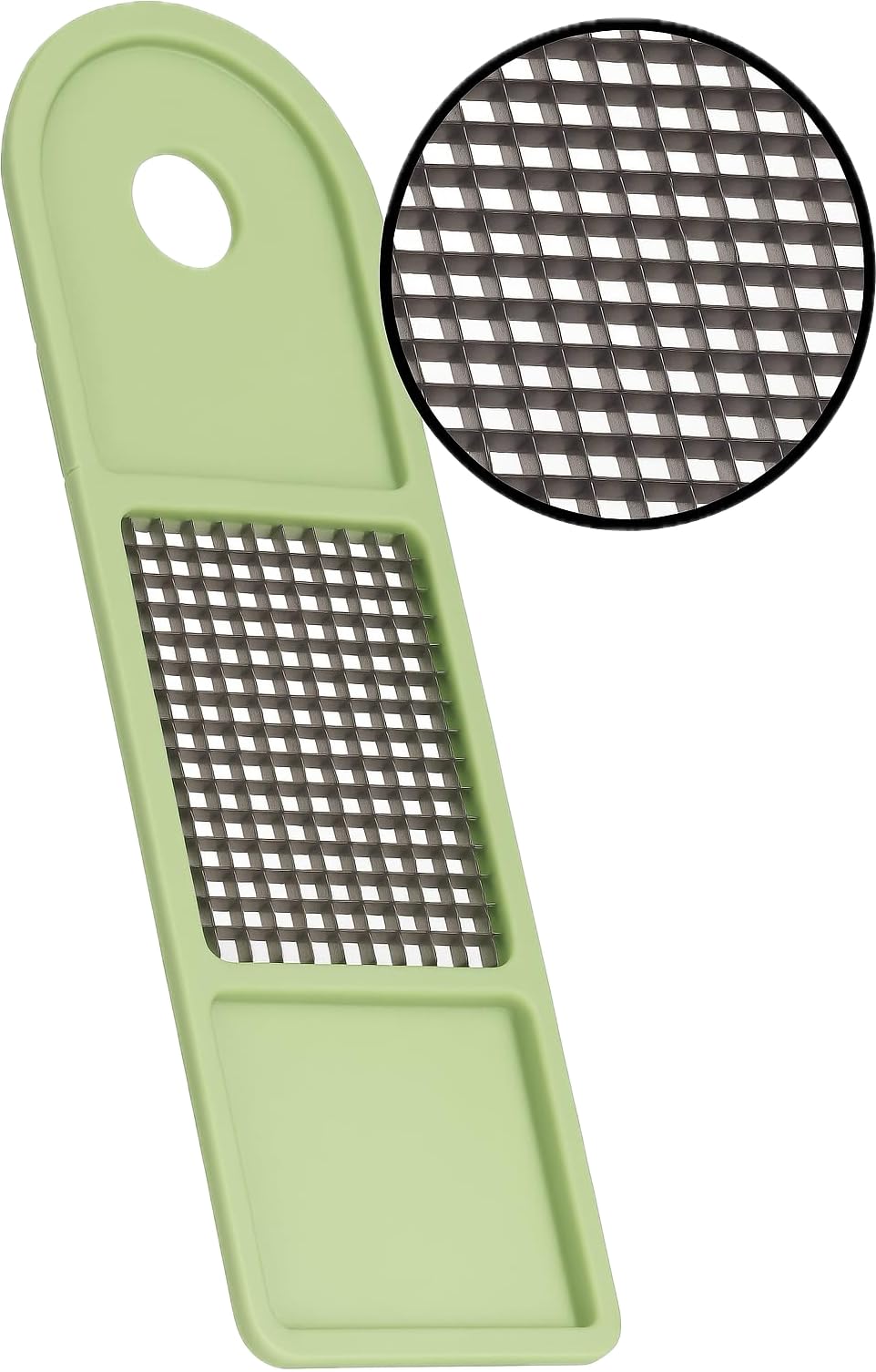 VIDALIA CHOP WIZARD next to a hand showing size and easy handling for small kitchens