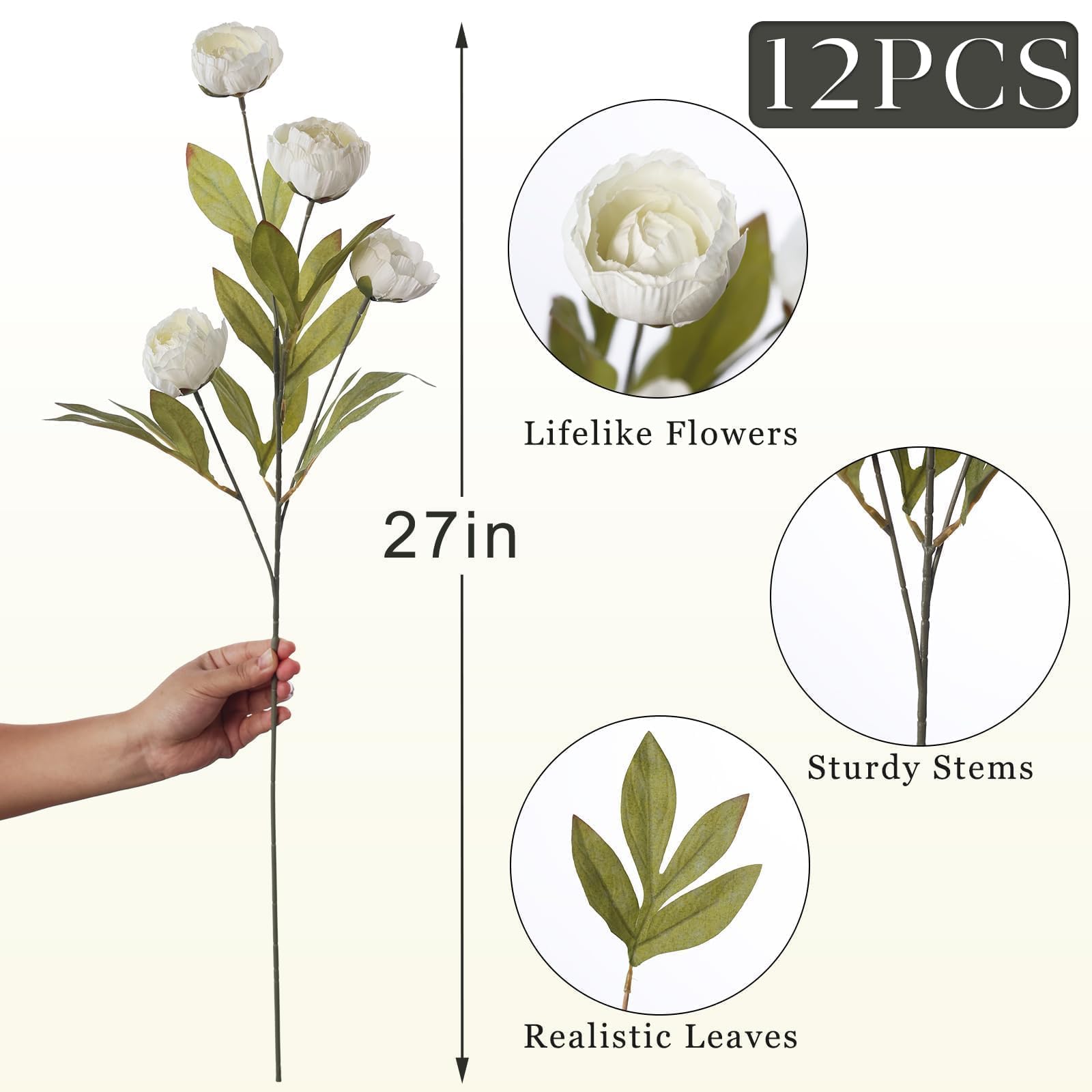 VIERENA mixed peony bouquet arrangement creating a full centerpiece effect