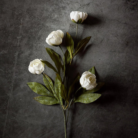 VIERENA close-up of silk peony petals highlighting realistic texture and depth