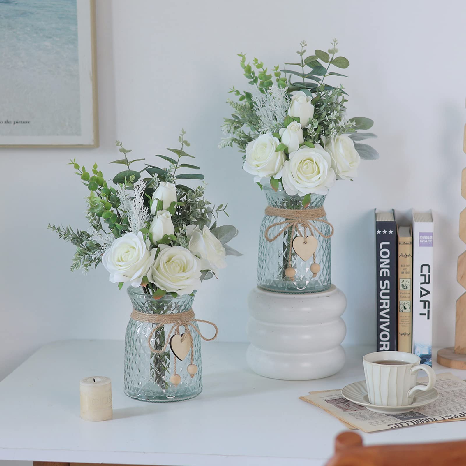 VIERENA unboxed bouquet ready-to-fluff demonstrating easy setup