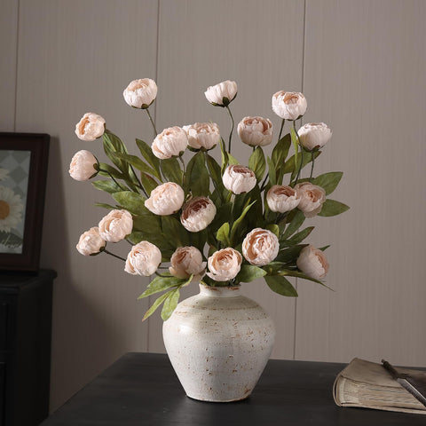 VIERENA peony stems next to ruler showing 27-inch length for scale