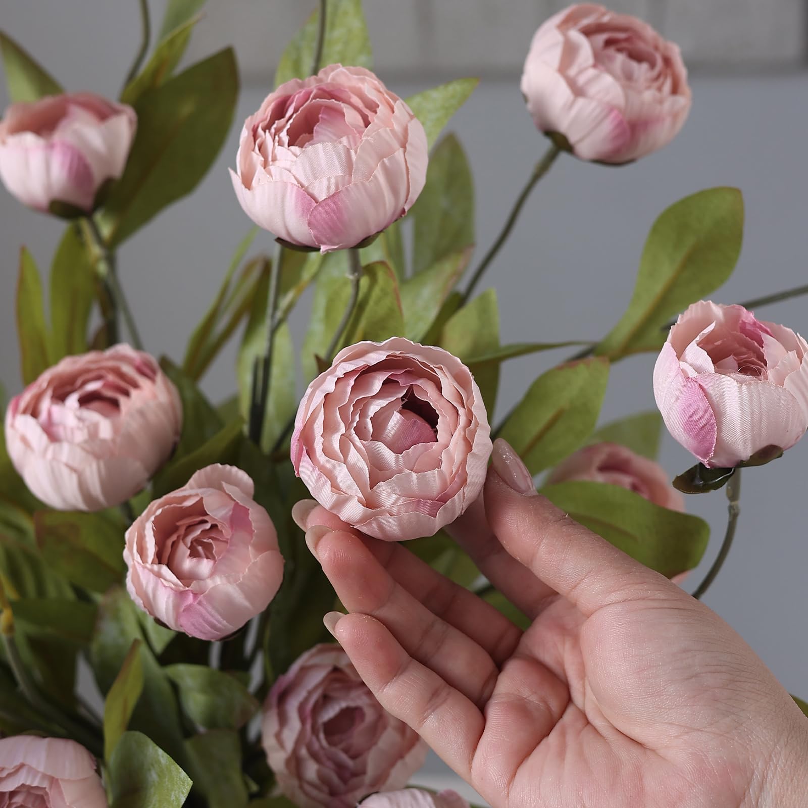 VIERENA peony centerpiece on reception table providing durable event decoration