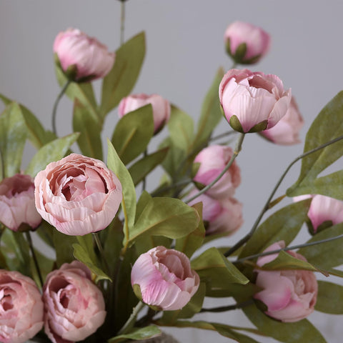 VIERENA peony stems used in wreath craft showing easy-to-use versatility