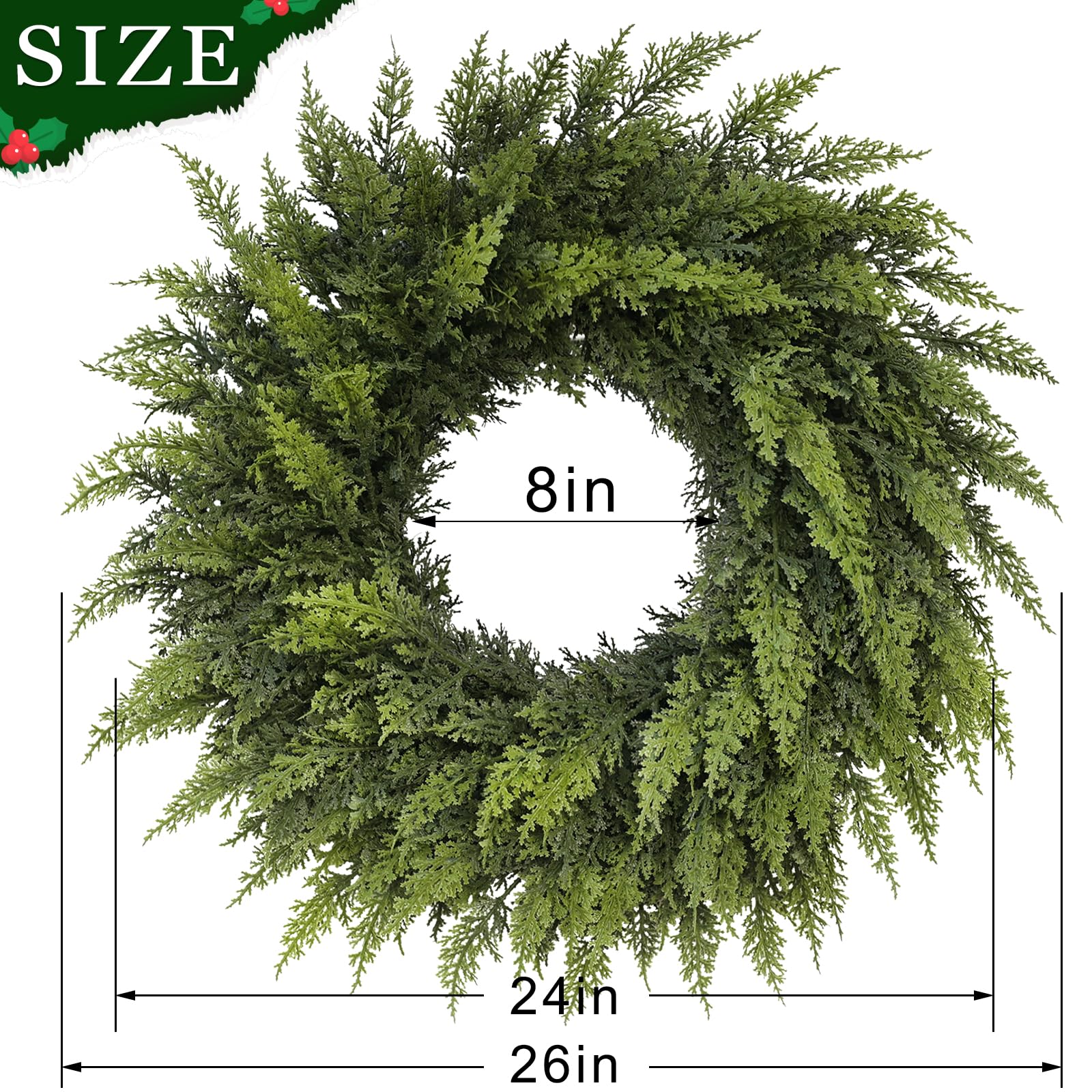 VIERENA wreath decorated with a bow to show customizable seasonal styling