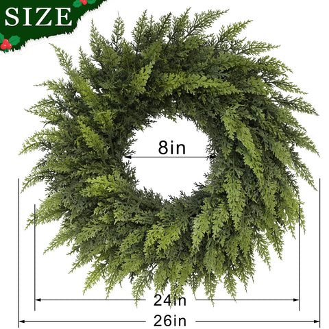 VIERENA wreath decorated with a bow to show customizable seasonal styling