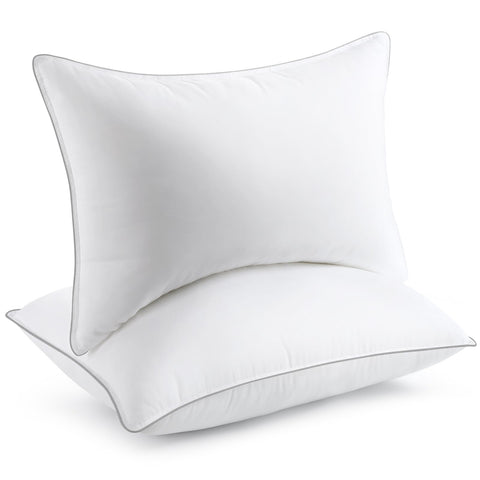 viewstar front packaging pair showing clean white pillows and benefit of hotel feel