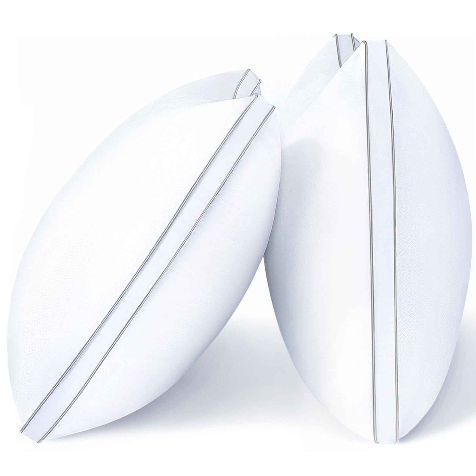 viewstar front packaging showing two queen pillows and fast unpack benefit