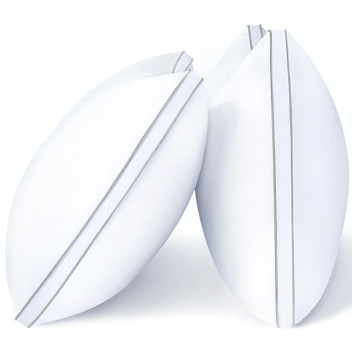 viewstar front packaging showing two queen pillows and fast unpack benefit