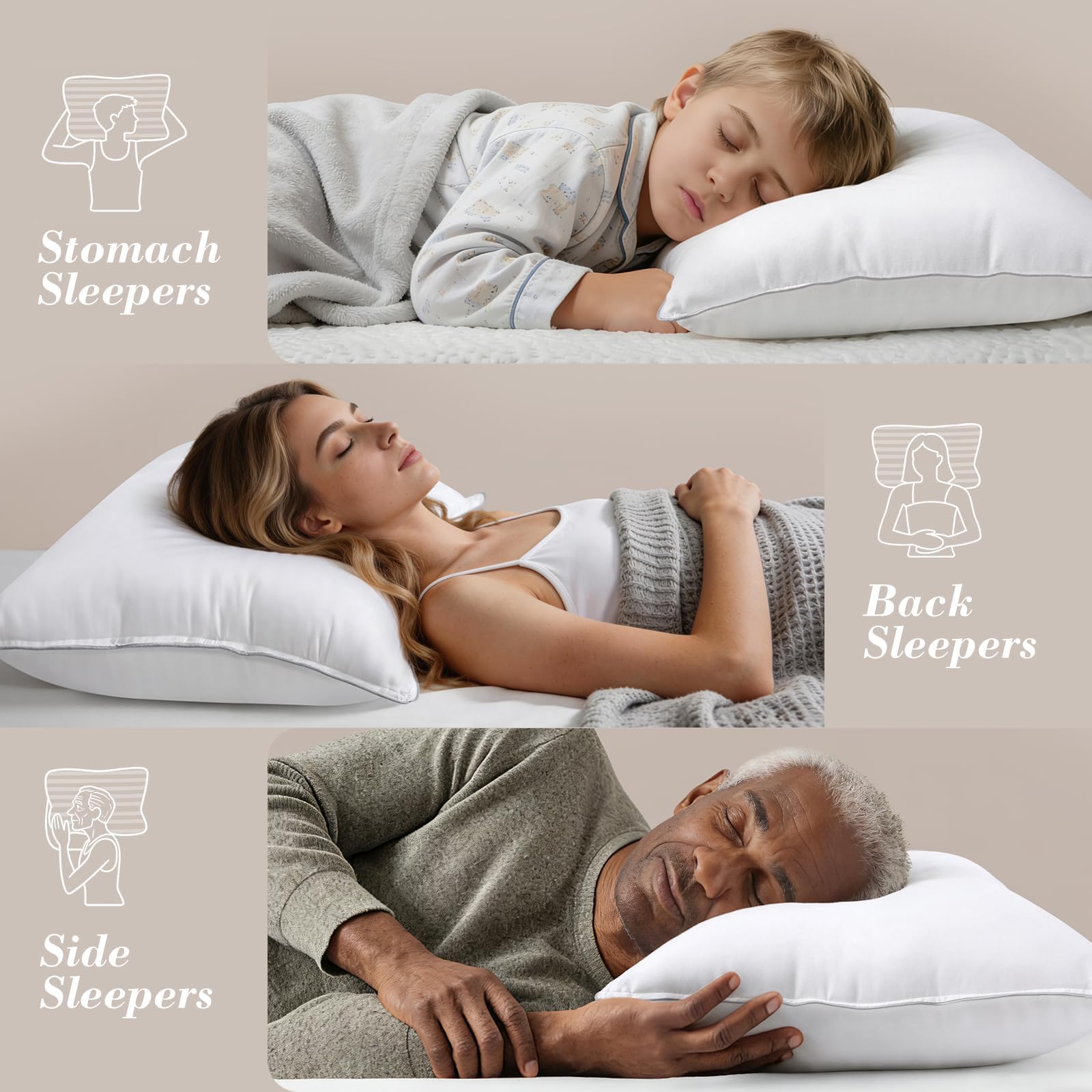 viewstar pillows on made bed demonstrating cozy hotel-style bedroom appeal