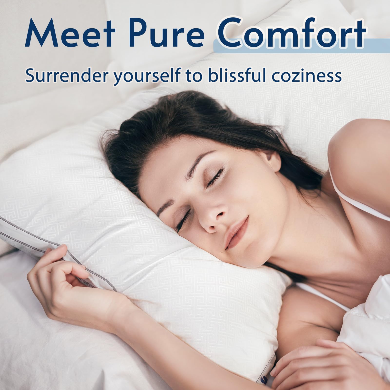 viewstar pillow cover close-up revealing smooth breathable fabric for cooler sleep