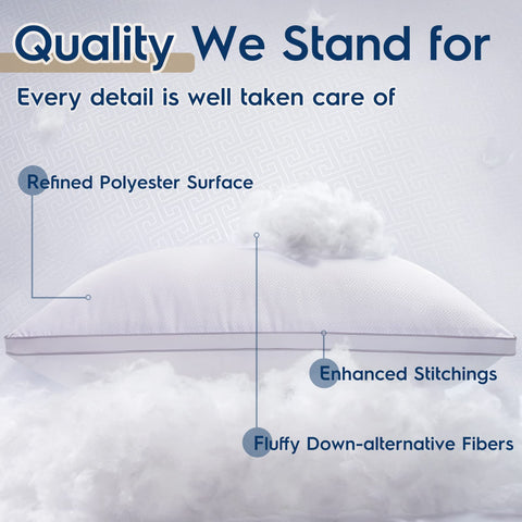 viewstar pillow loft comparison showing thickness and rebound for long-lasting fluff