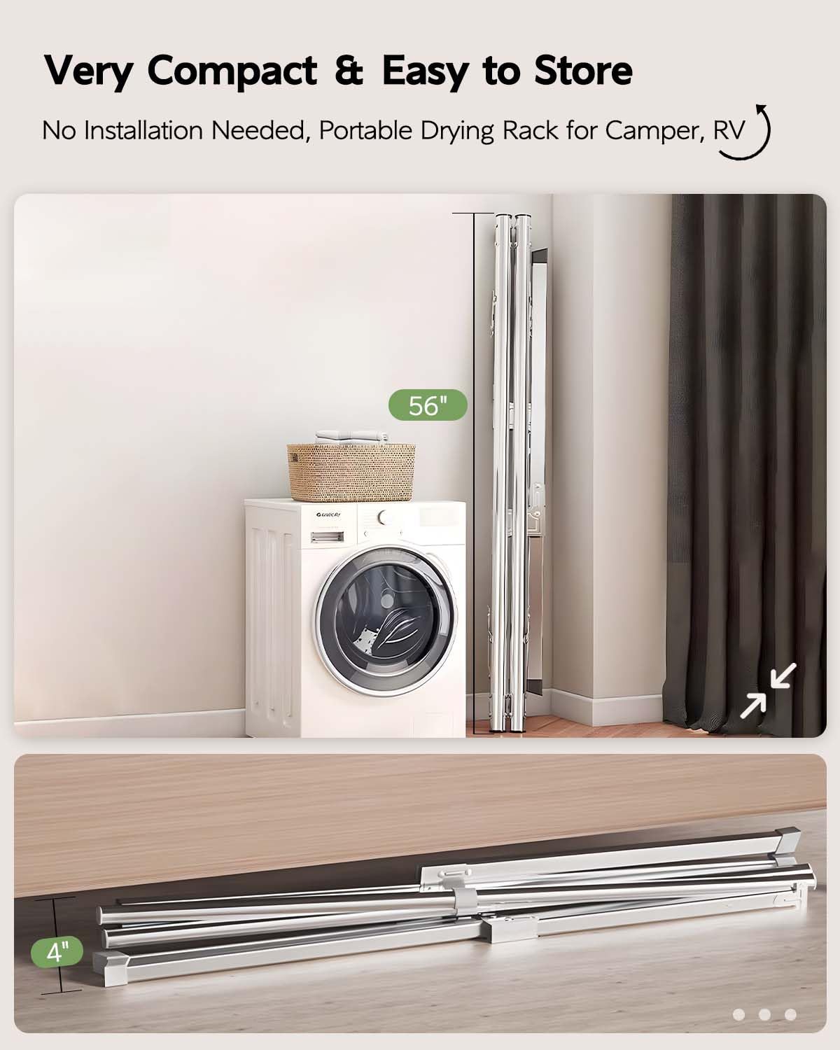 Vikaqi drying rack loaded with bed sheets demonstrating large capacity and even drying