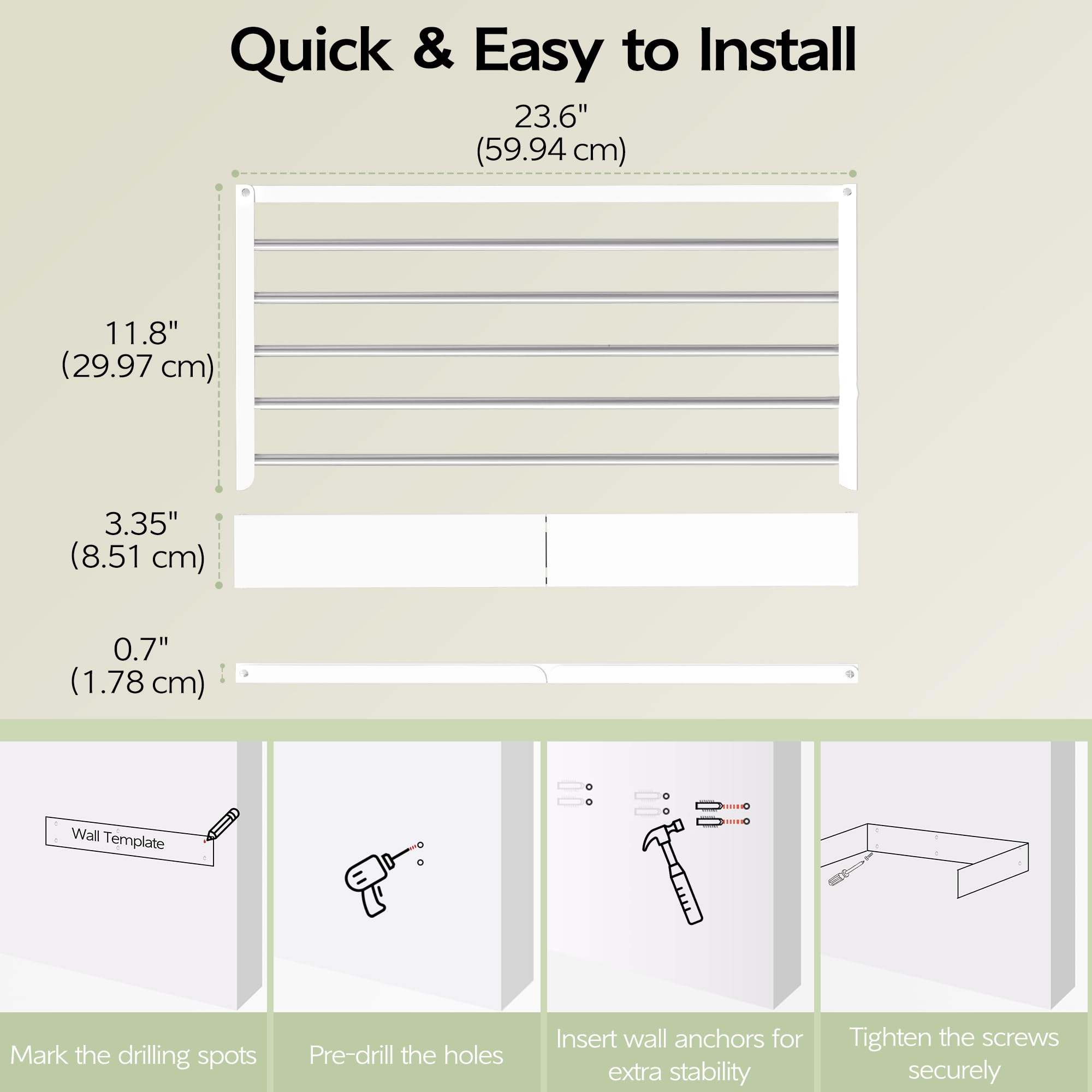 Vikaqi lifestyle image of the rack in a bathroom drying towels and clothes to save energy