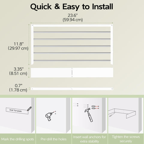 Vikaqi lifestyle image of the rack in a bathroom drying towels and clothes to save energy