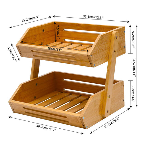 VIKEYHOME close-up of bamboo tier grain and joinery highlighting sturdy build benefit